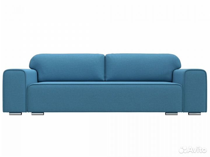 Диван прямой Лига-029, рогожка, амур голубой