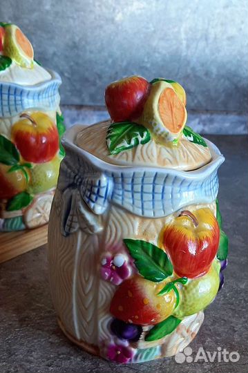 Набор керамических банок для сыпучих