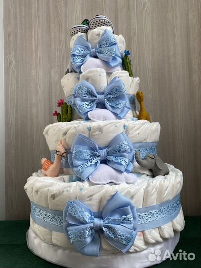 Торт ручная работа из подгузников