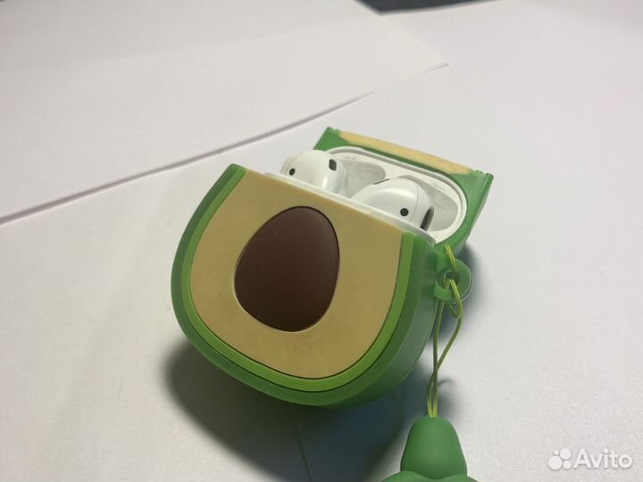 Силиконовый чехол для AirPords в виде авокадо