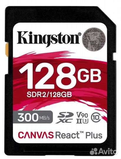 Kingston sdxc 128Gb Canvas React Plus UHS-II V90