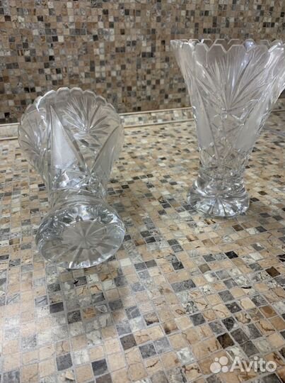 Хрустальная ваза чехия