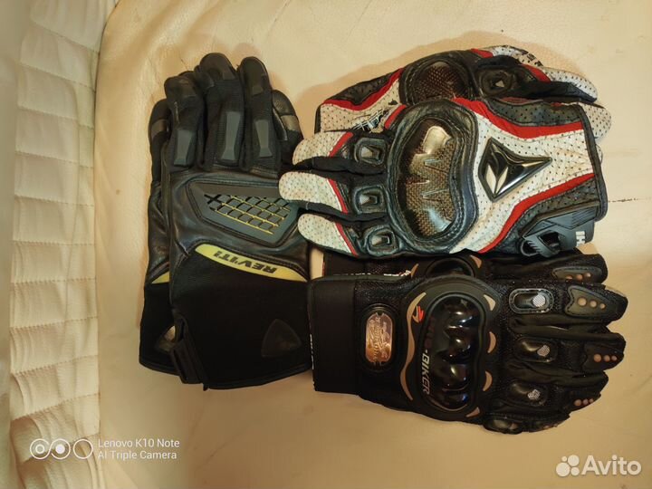 Мото перчатки кожаные комплект. Размер М, XL, XXL