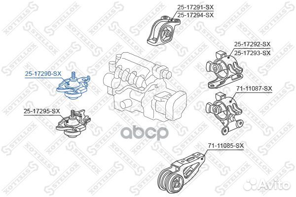 Опора двигателя honda jazz 02-08 прав. 2517290S