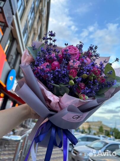 Букет с лавандой Доставка цветов ставрополь