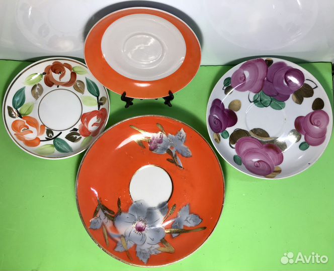 Чайные блюдца/салатник СССР Дулево/Песочное