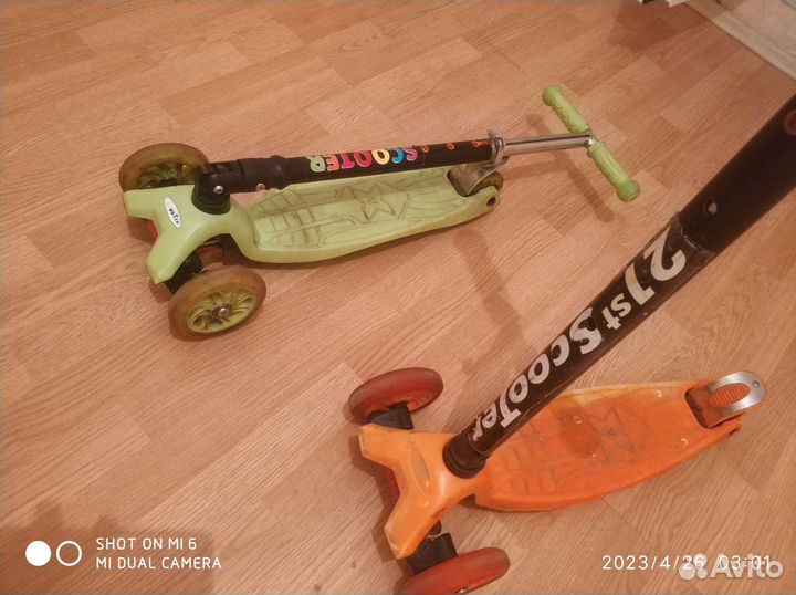 Самокат детский трехколесный бу