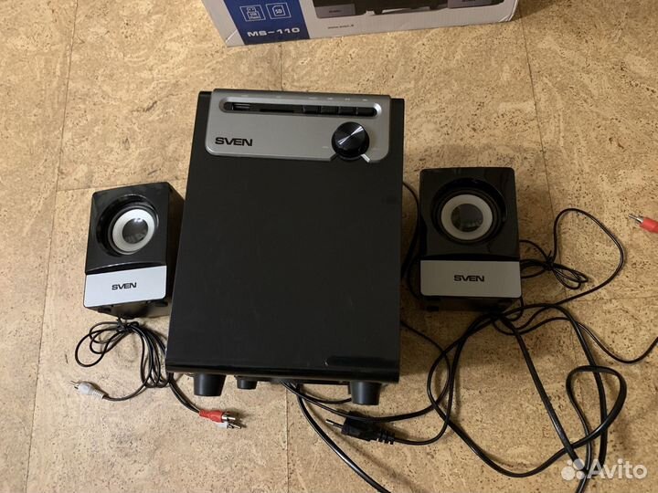 Акустическая система sven MS-110, черный, 2.1