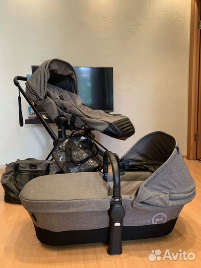 Детская коляска Cybex Priam 2 в 1 с дополнениями