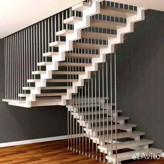 Лестница забежная под ключ