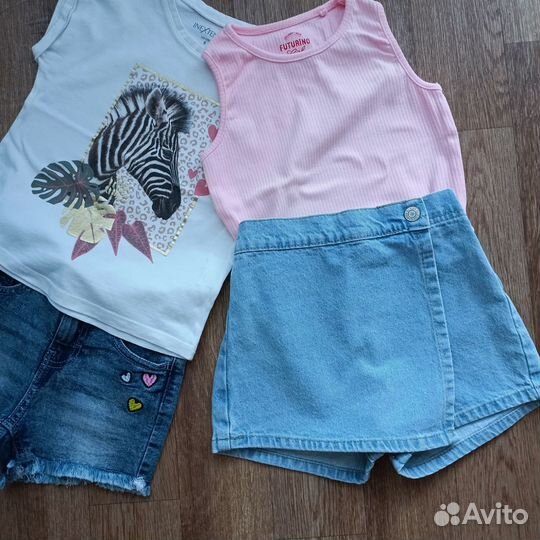Комплект: шорты+футболки, р. 110