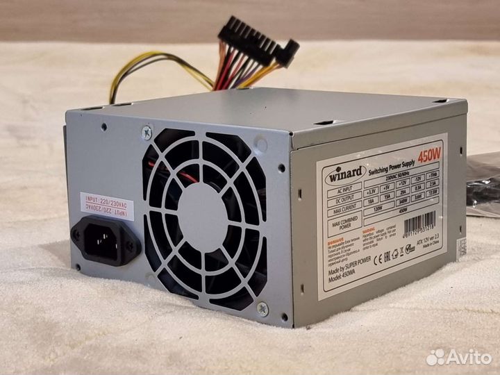 Новый Блок питания Winard 450W 450WA12 grey OEM