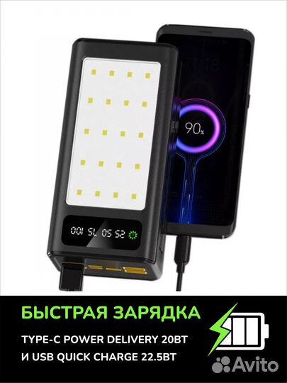 Внешний аккумулятор повербанк 50000 mAh