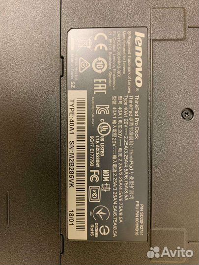 Док-станция lenovo 40A1