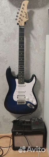 Комплект электрогитара + комбо усилитель + zoom