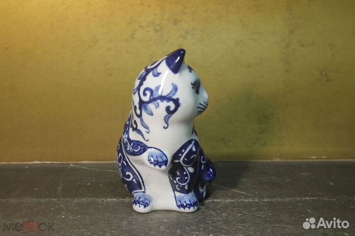Фарфор статуэтка кошка крупный размер