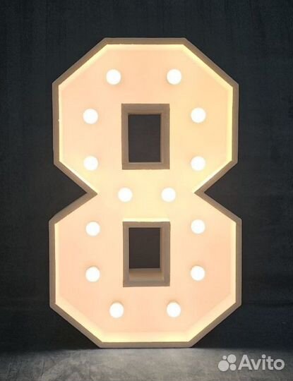 Цифры с лампочками в аренду на праздник