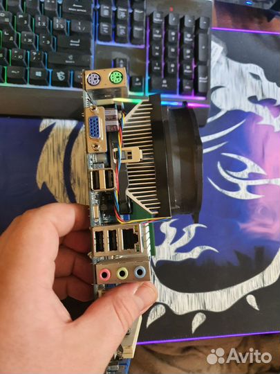 Материнская плата ASRock G41M-VS3 + проц 4 ядра