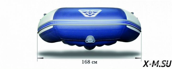Лодка «флагман - 360U» синий/серый