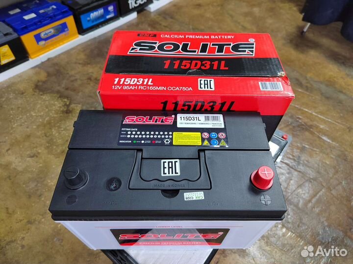 Аккумулятор Solite Super 95 Ач обр 750 А