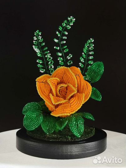 Роза из бисера / Готовый подарок