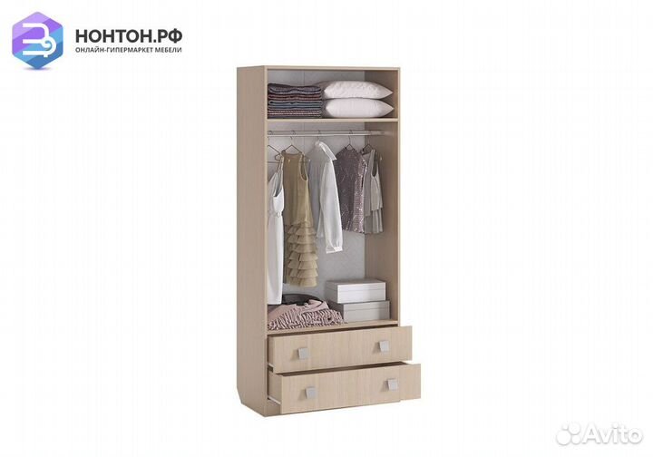 Шкаф комбинированный двухстворчатый с ящиками Амел