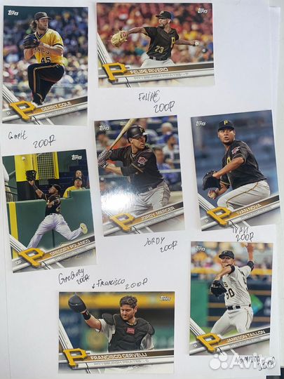 Коллекционные бейсбольные карточки Topps