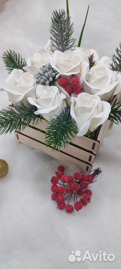 Новогодние подарки. Букеты из мыльных роз