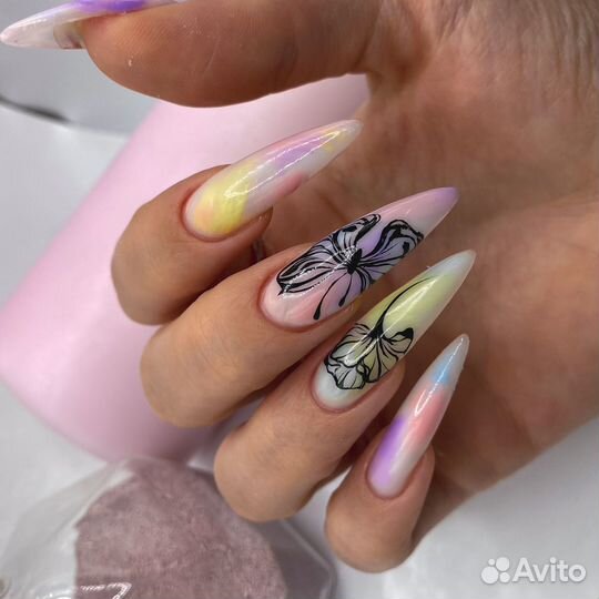 Маникюр педикюр гель лак наращивание