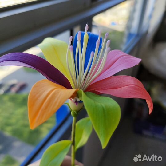 Цветик семицветик из полимерной глины