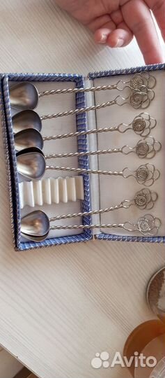 Набор чайных ложек мельхиор СССР