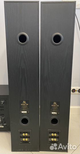 Акустические колонки + ресивер+сабвуфер