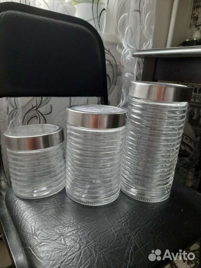 Банки для сыпучих продуктов стекло