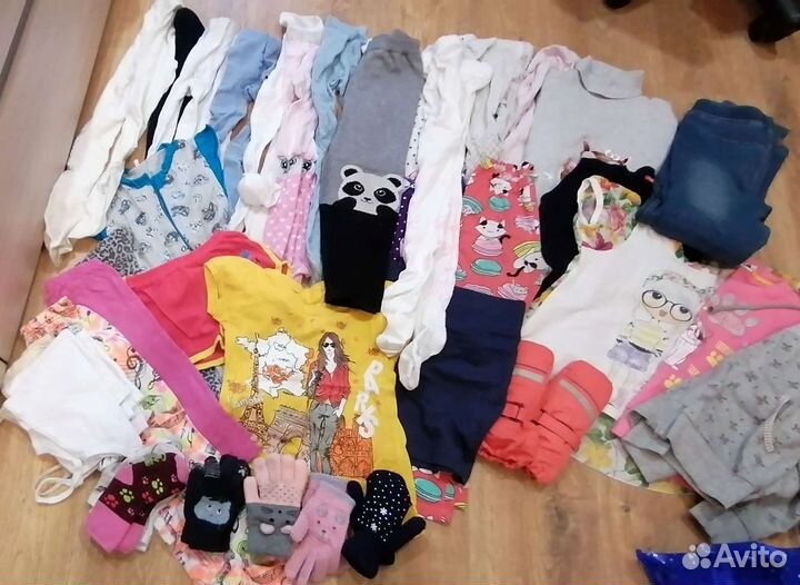 Одежда на девочку 6-7 лет пакетом