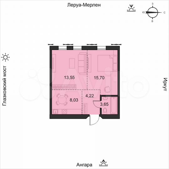 1-к. квартира, 44,9 м², 17/19 эт.