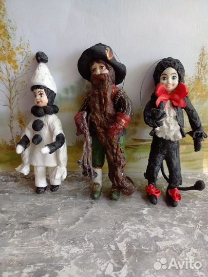 Елочные игрушки из ваты