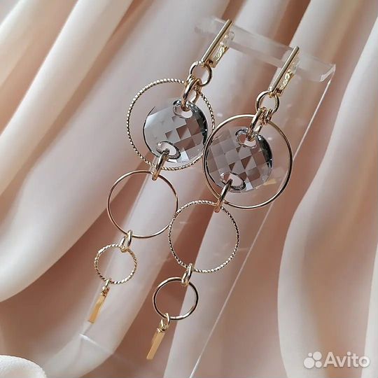 Серьги с кристаллами swarovski