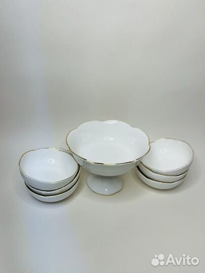 Набор креманка и 6 розеток