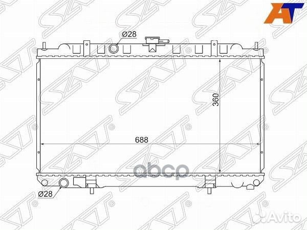 Радиатор Nissan AD 99-02 / Almera 00-06 / Primera