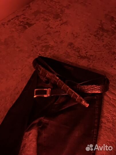 Ремень из натуральной кожи крокадила