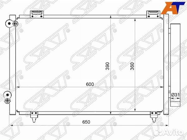 Радиатор кондиционера lifan, toyota
