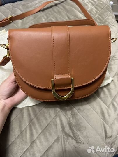 Сумка женская кросс боди коричневая