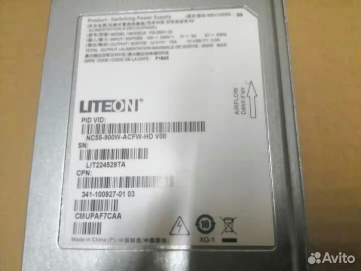 Cisco NC55-900W-acfw-HD 341-100927-01 AC Power Supply For NCS-55A2 Series Route