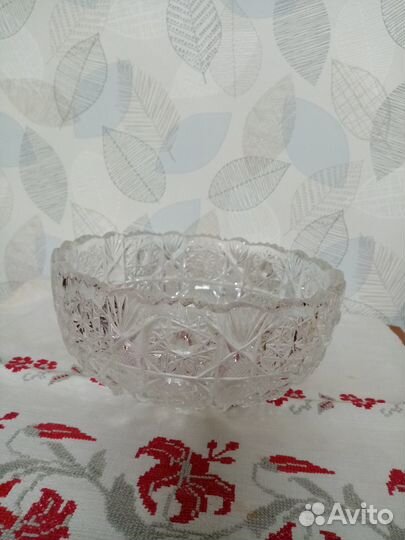 Салатник хрустальный большой СССР