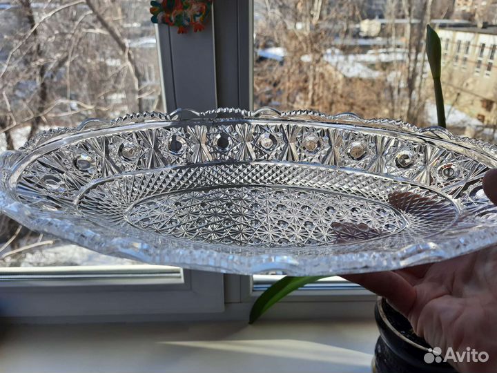 Блюдо хрустальное СССР