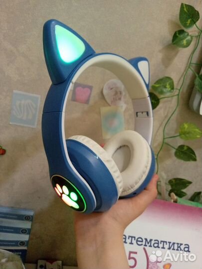 Наушники с подсветкой и ушками