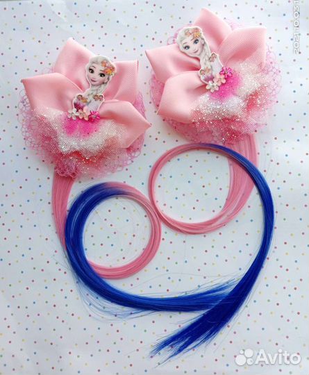 Банты с прядями ручной работы