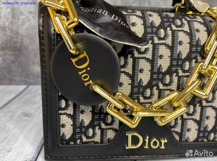 Женская сумка Dior тёмно - серая