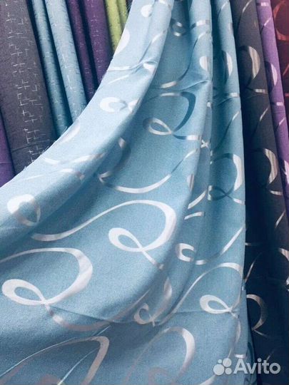 Шторы готовые, рогожка абстракция
