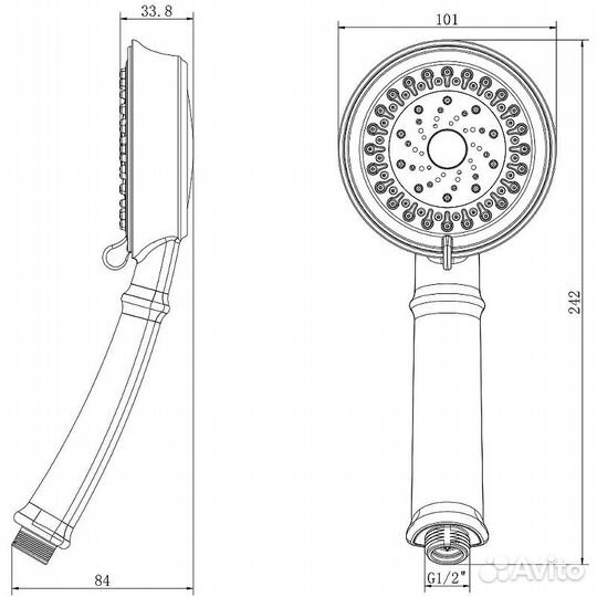 Ручной душ Lemark LM8118C Хром